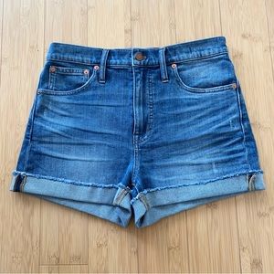 Madewell High-Rise Denim Shorts in Glenoaks Wash: Cutoff Edition